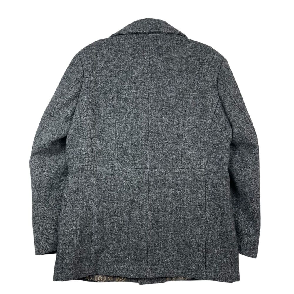 Playboy Men's Coat Medium Gray Wool Blend Button Front Lined Classic Overcoat - Picture 7 of 11